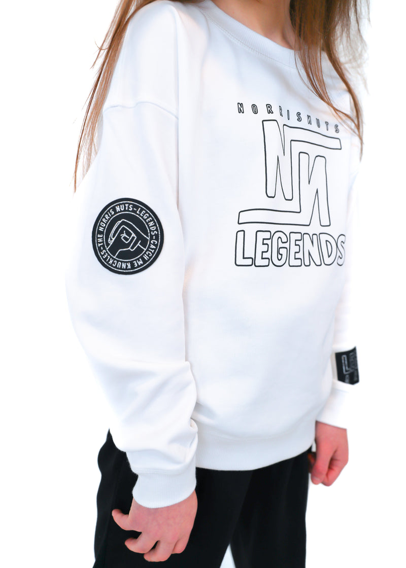 True Legend Crew Jumper NN LEGENDS Logo Crew White (Top ONLY)